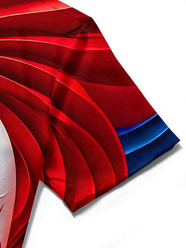 Art Venetian Mask Red Blue White Face Women's Short Sleeve Shirts