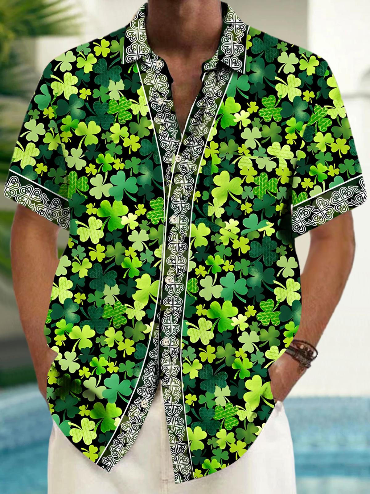 St. Patrick's Day Men's Pocket Short Sleeve Shirts