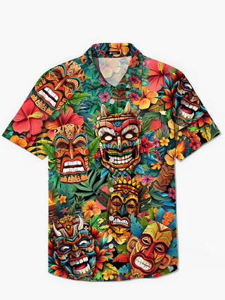 men's Hawaiian shirt front view tropical beach vacation