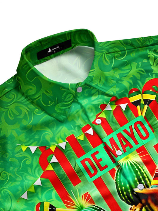 men's rock pattern shirt side view