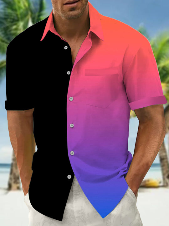 men's gradient print shirt front view