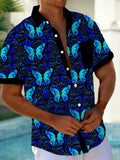 Butterfly Men's Pocket Short Sleeve Shirts