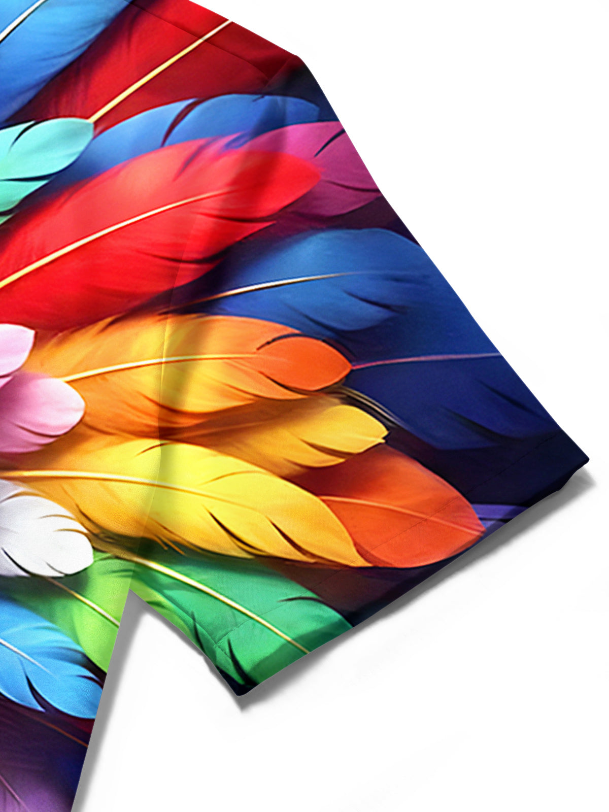 Parrot Feather Men's Pocket Short Sleeve Shirts