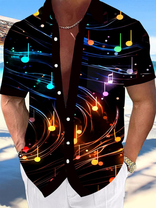 men's patterned sweater shirt front view