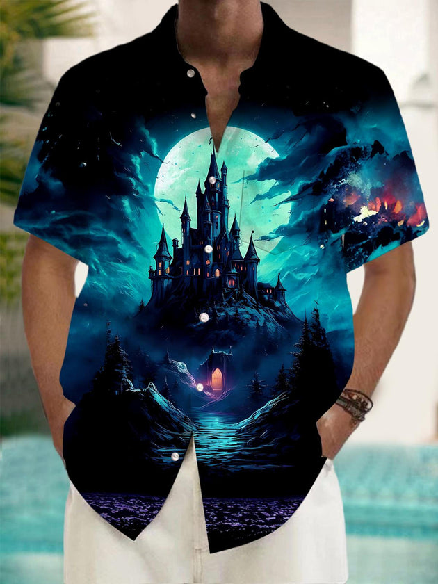 Men's pocket short sleeve shirt front view