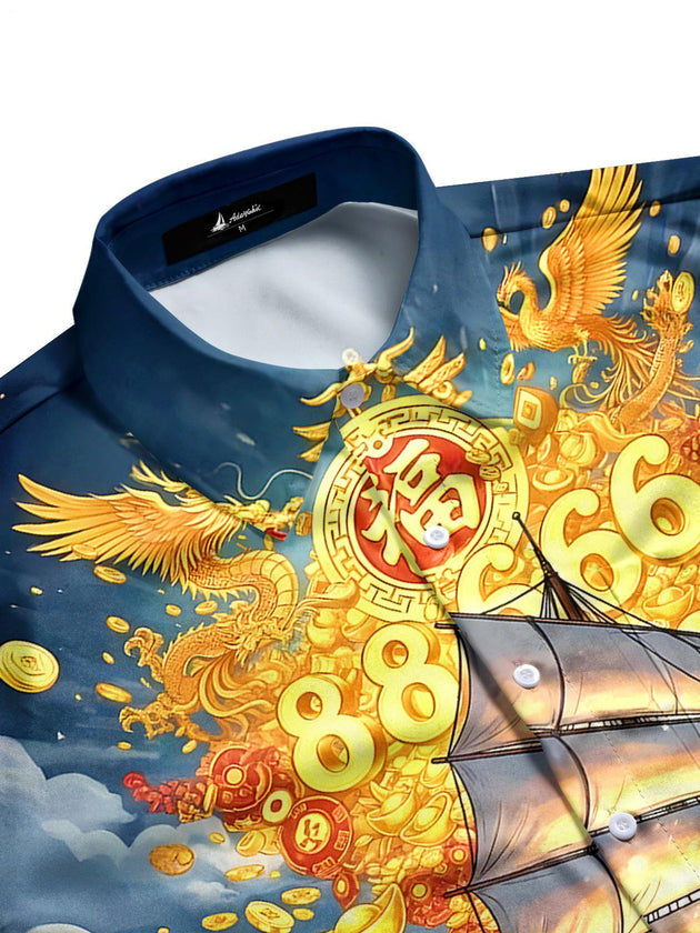 men's short sleeve shirt side view