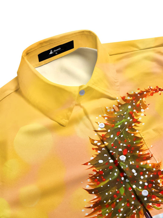 men's festive shirt side view