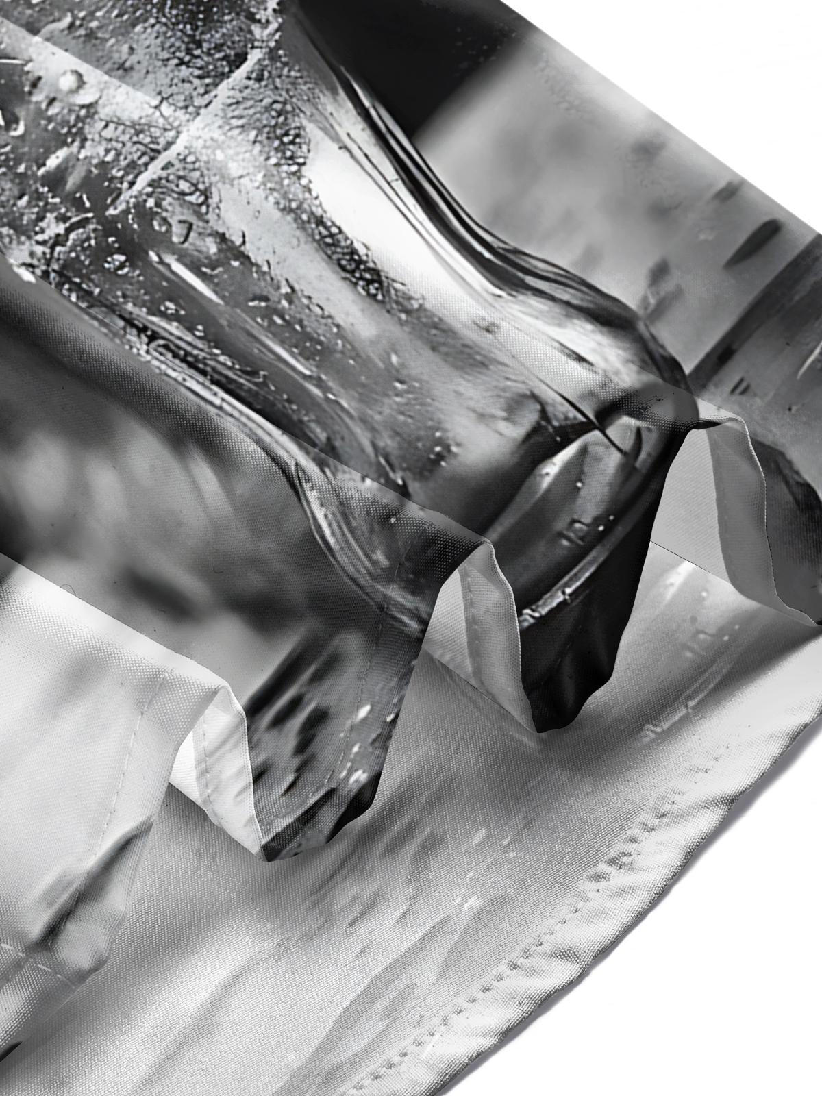 Bottle Print Men's Pocket Short Sleeve Shirts