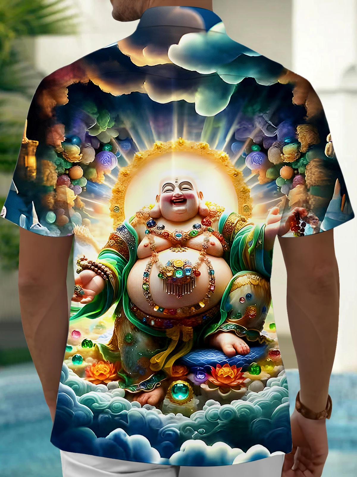 Buddha Men's Pocket Short Sleeve Shirts