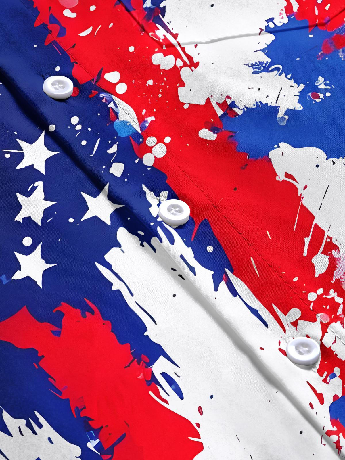 Independence Day Men's Pocket Short Sleeve Shirts