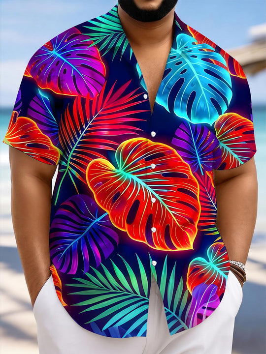 men's Hawaiian shirt front view tropical beach vacation