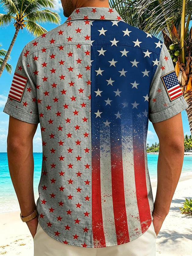 men's retro style shirt back view