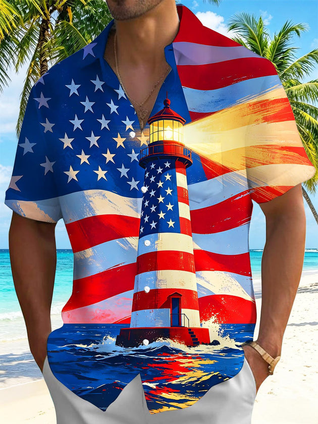men's shirt front view Independence Day