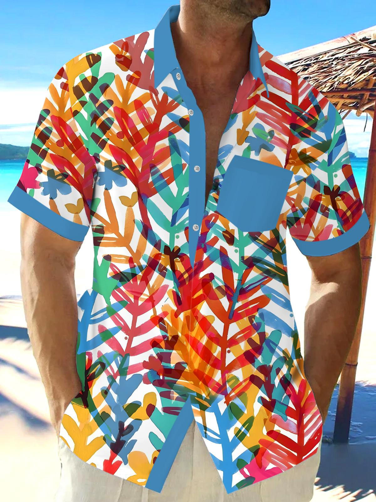 Hawaiian Men's Pocket Short Sleeve Shirts