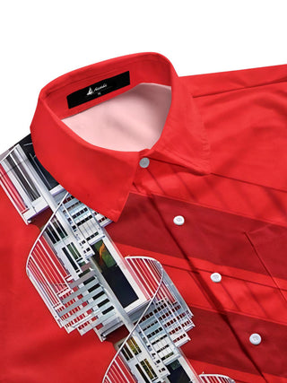 men's short sleeve shirt side view