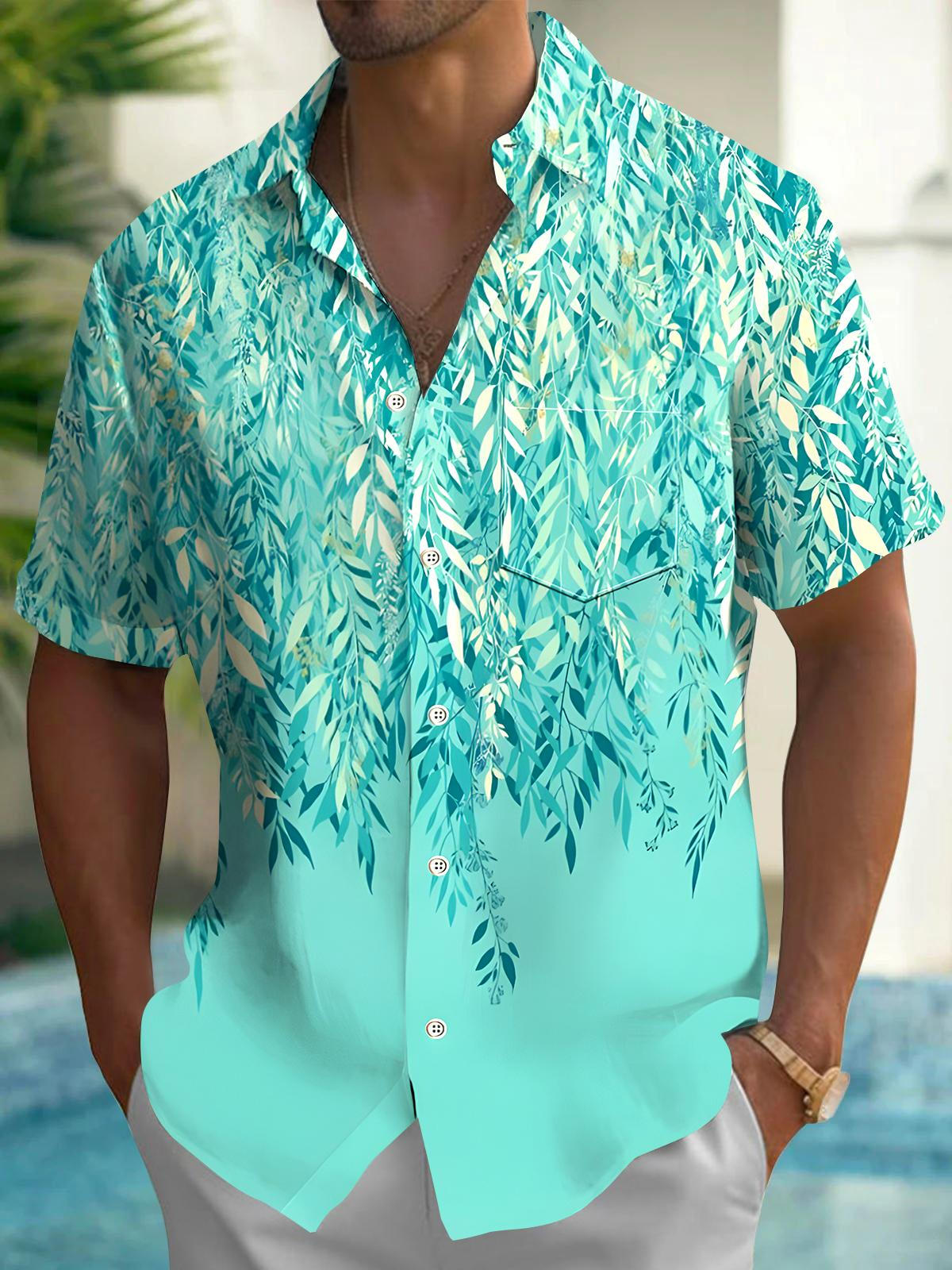 Leaf Men's Pocket Short Sleeve Shirts