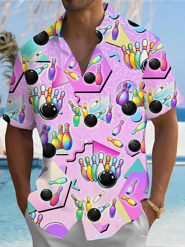 men's sports print shirt front view