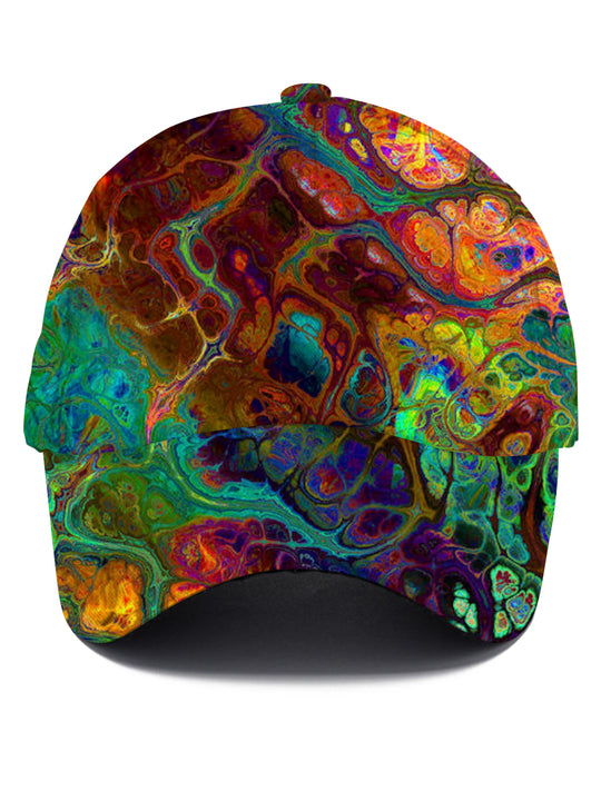 Men's abstract print baseball cap front view