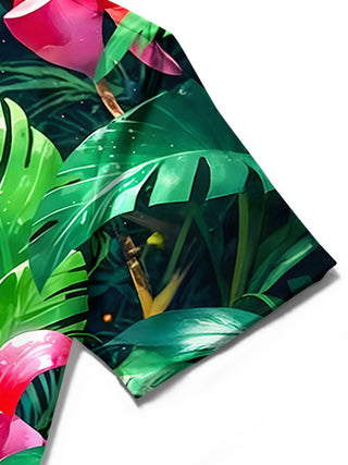men's Hawaiian shirt close-up short sleeve