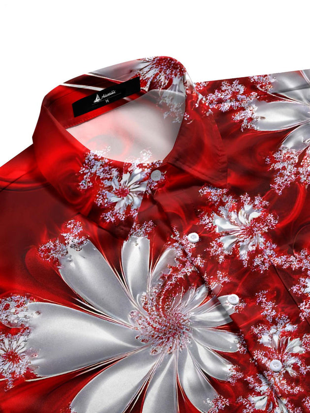 men's art print shirt side view