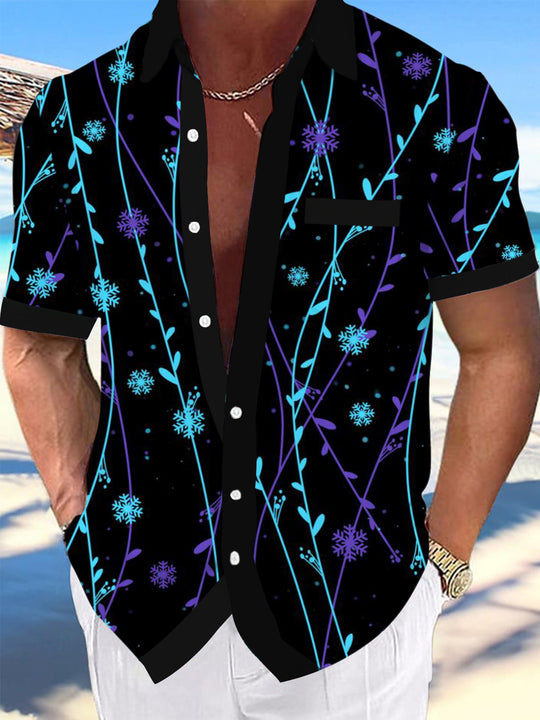 men's patterned sweater shirt front view