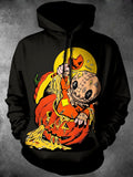 Halloween Long Sleeve Hooded Pocket Men's Top