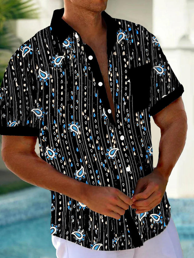 men's patterned sweater shirt front view