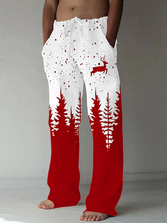 men's Christmas casual pants front view holiday party