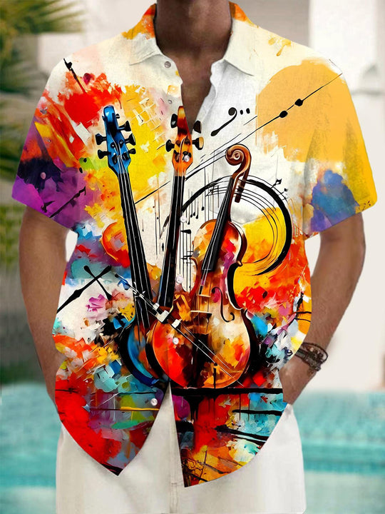 men's patterned sweater shirt front view