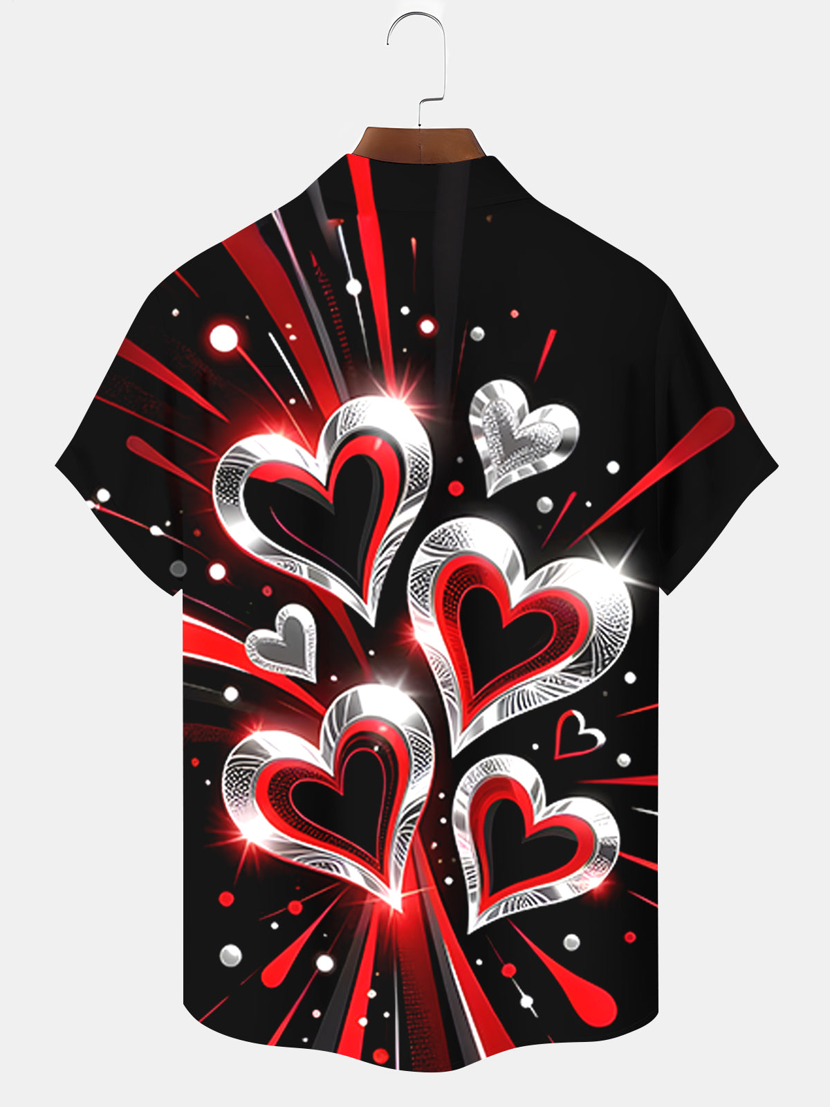 Heart Men's Pocket Short Sleeve Shirts