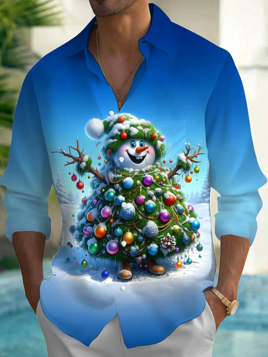 men's Christmas shirt front view holiday party