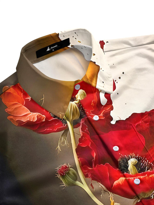 men's botanical shirt side view