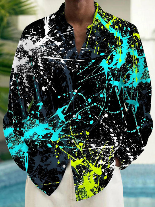 men's tie dye shirt front view