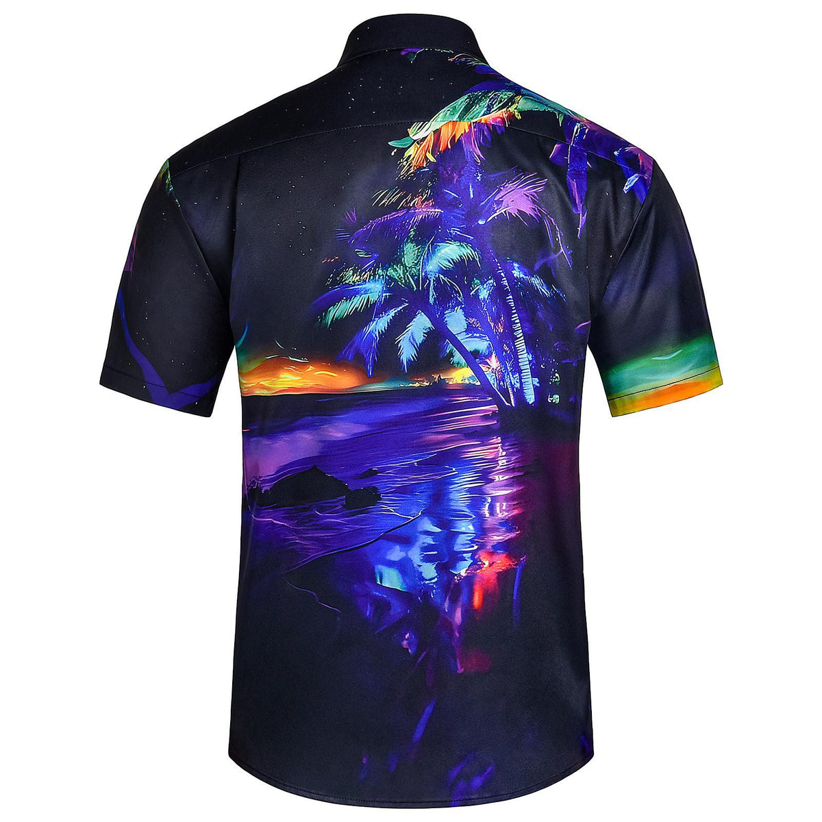Adaychic Men Beach Shirts Tree Hawaiian Button Up Summer Casual Shirts Loose Fit Vacation Clothes for Beach Vacation Dating calm