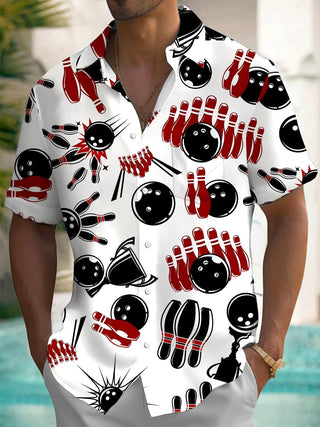 men's sports print shirt front view