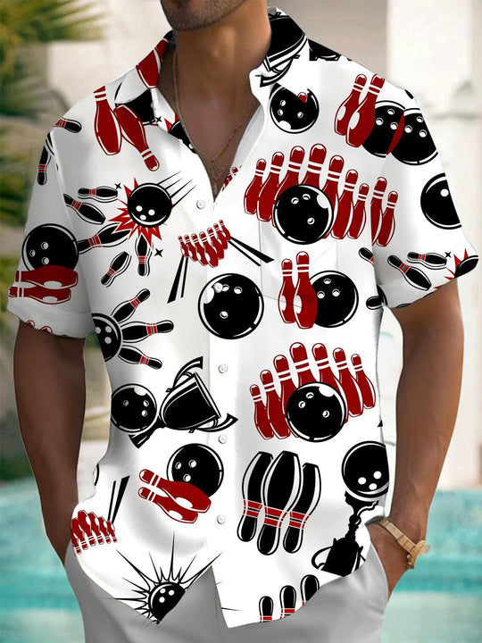 men's sports print shirt front view