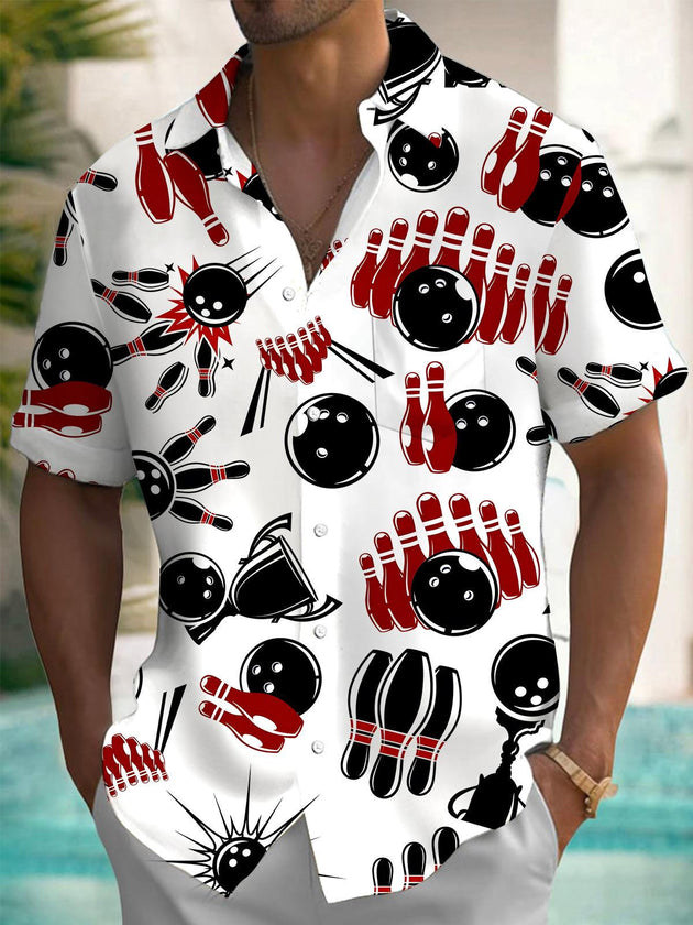 men's sports print shirt front view