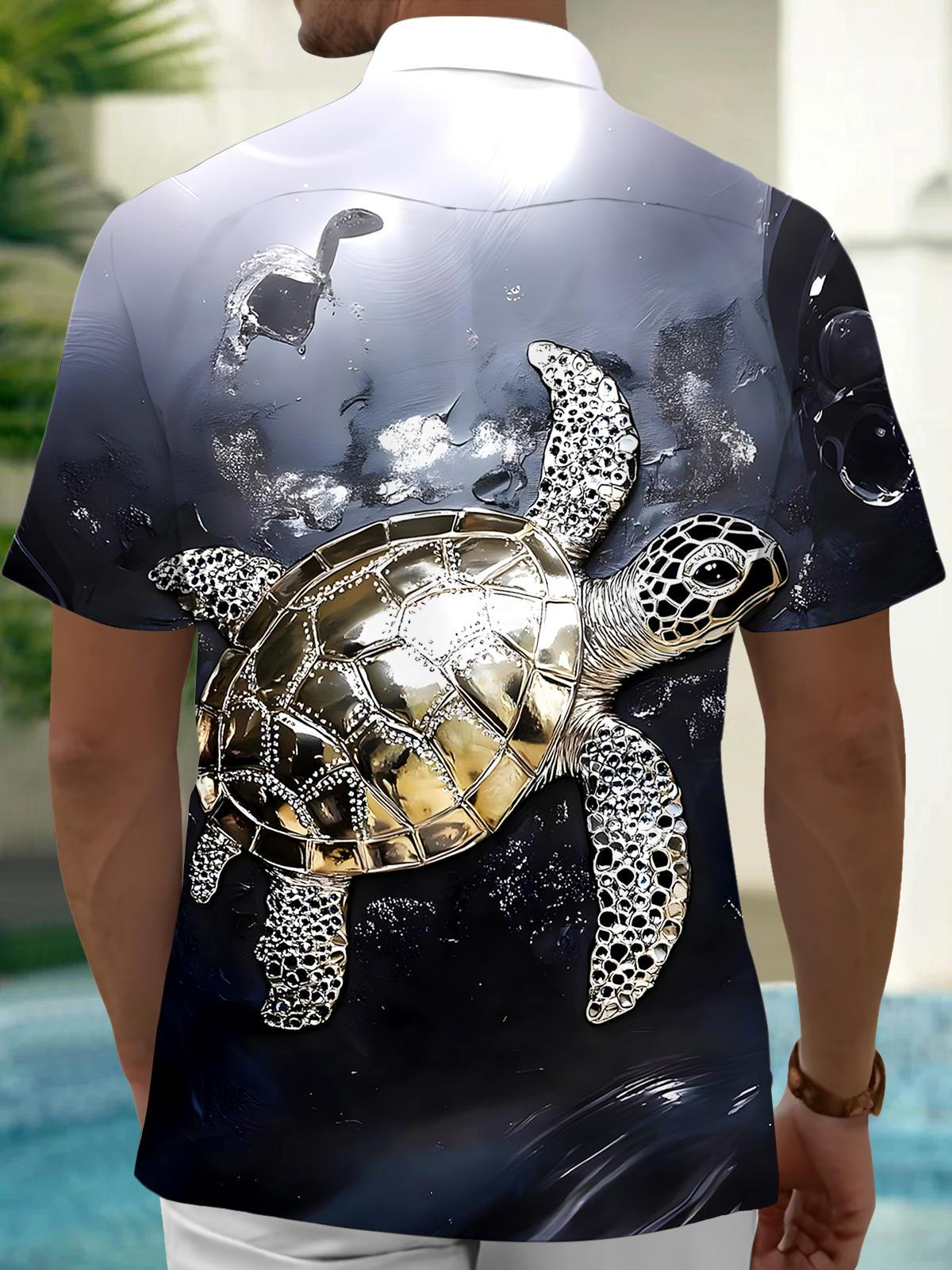 men's aloha shirt back view
