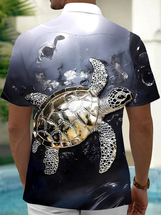 men's aloha shirt back view