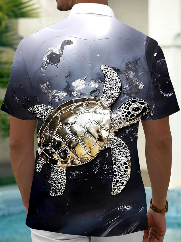 men's aloha shirt back view
