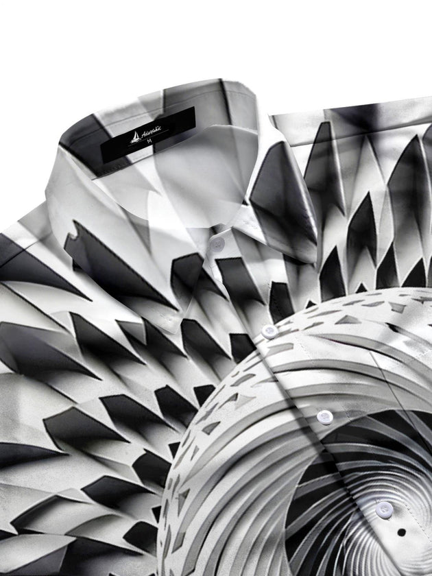 Geometry Men's Pocket Short Sleeve Shirts