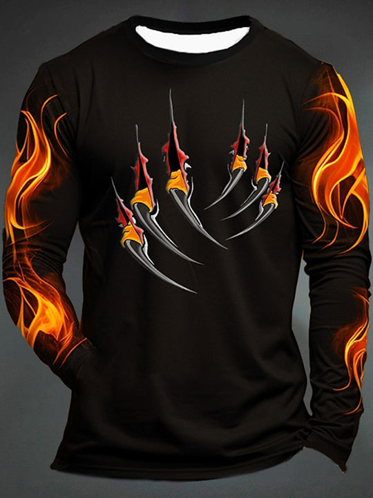 Men's long sleeve graphic t-shirt front view