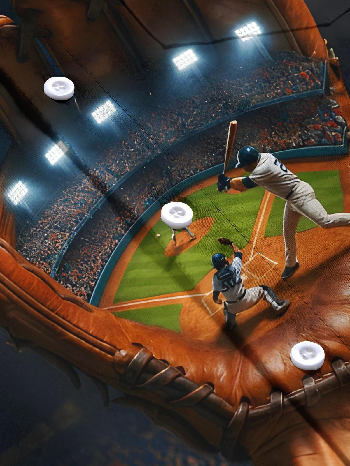 Fun Baseball Field Men's Pocket Short Sleeve Shirts