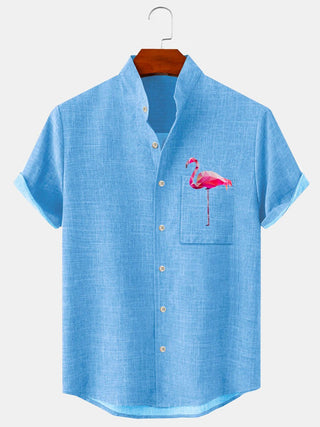 men's Hawaiian shirt front view tropical beach vacation