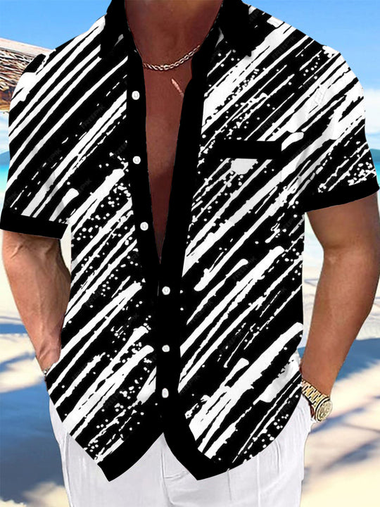 men's patterned sweater shirt front view