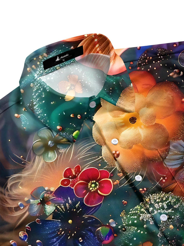 men's botanical shirt side view