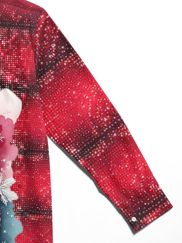 men's Christmas shirt close-up full sleeve