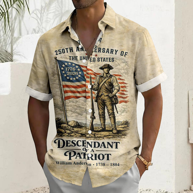 men's Hawaiian shirt Independence Day view 27