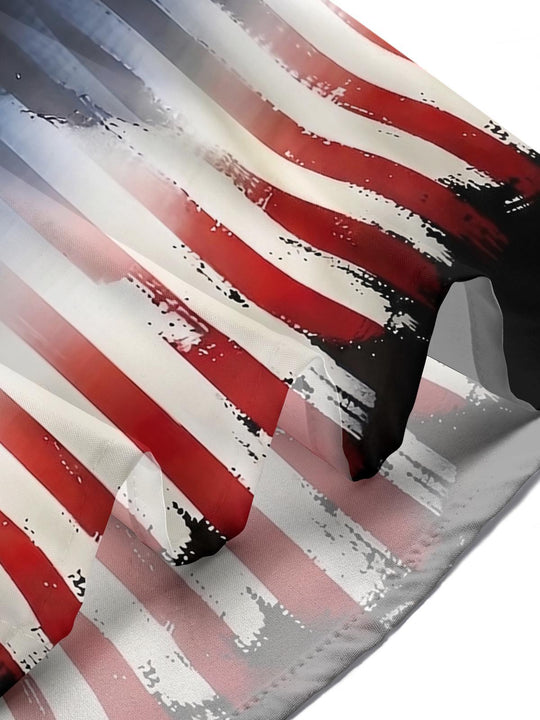 women's American flag print shirt Independence Day