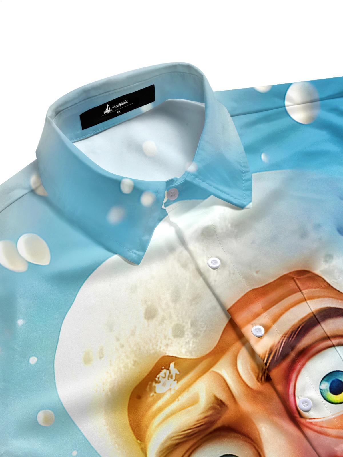 Hawaiian Funny Beer Men's Pocket Short Sleeve Shirts